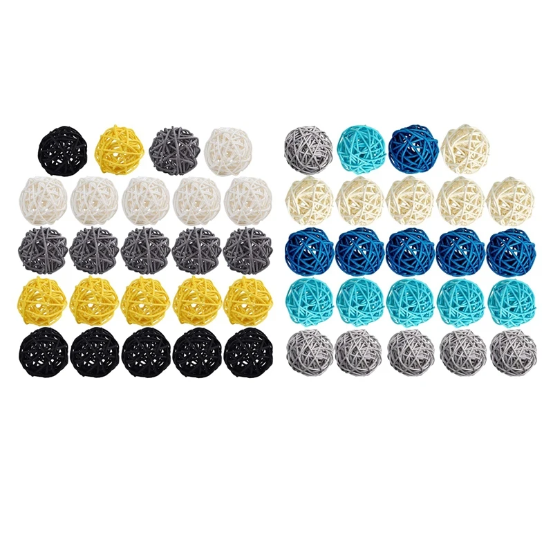 

24 шт. ротанг шарики 2 дюймов декоративные настольные лампы для Домашний Декор DIY наполнитель орнамент Свадебные украшения