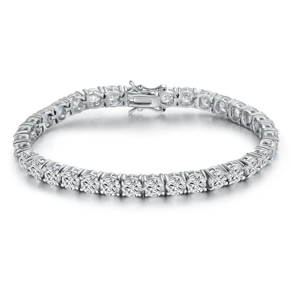 Браслет женский из серебра 7 5 пробы с фианитами 4 мм | Украшения и аксессуары