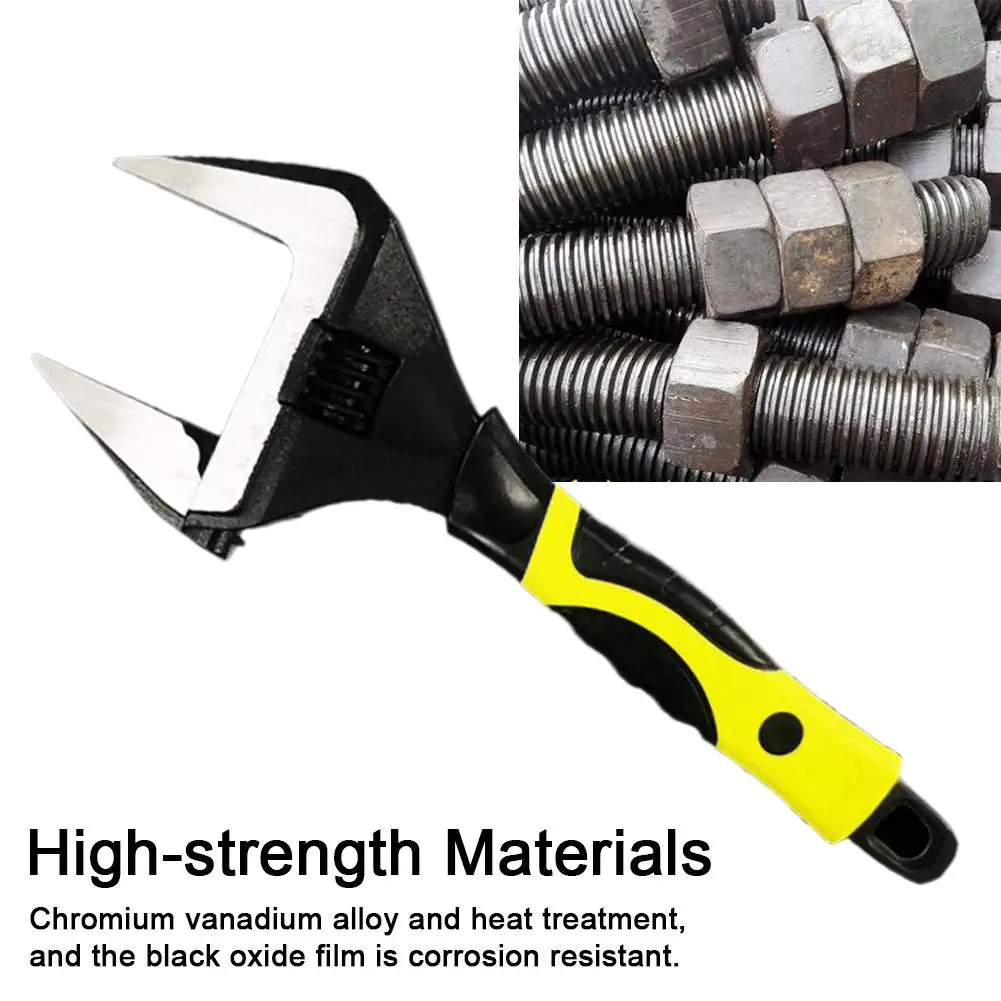 Регулируемый гаечный ключ нескользящий с широким отверстием ручные инструменты