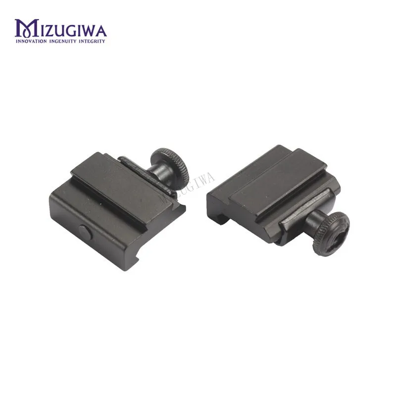 1 Pair Flat Top 20mm to 11mm Weaver Picatinny To Dovetail Rail Adapter Base Mount Long 30mm Pistol Airsoft Hunting Caza | Спорт и