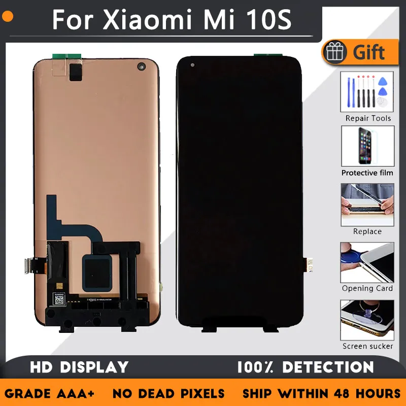 

6.67" Super AMOLED For Xiaomi Mi 10S 2021 LCD Screen Display Frame+Touch Panel Digitizer Mi 10S LCD Display+With Frame