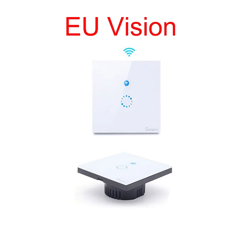 Sonoff сенсорный выключатель ЕС/США WIFI роскошная сенсорная панель беспроводное