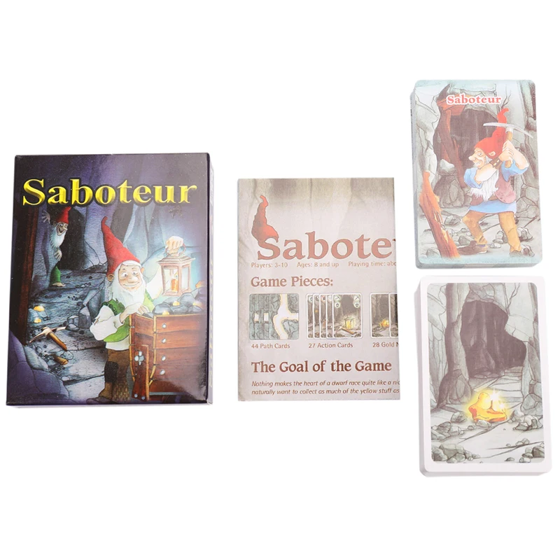2021 Saboteur 1 &amp + 2 карточная игра полные английские игры карликовый Майнер