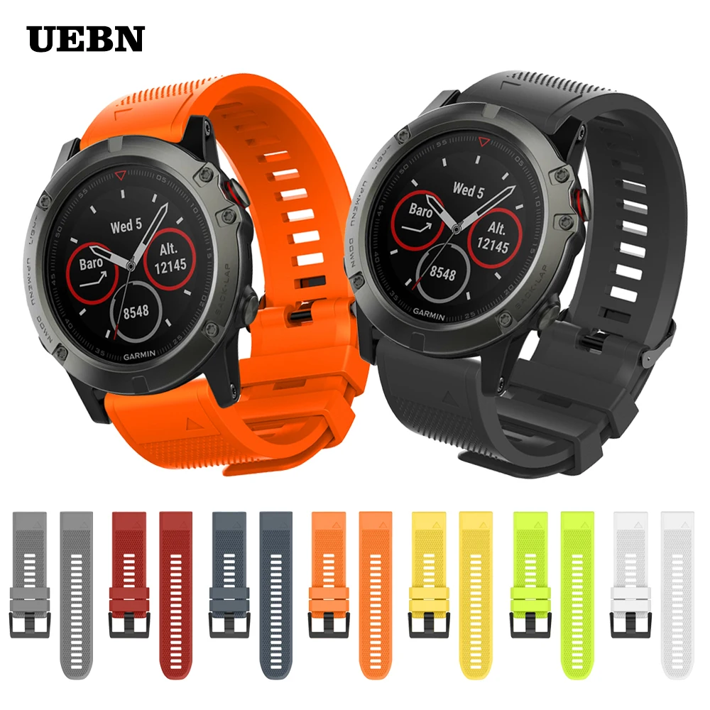 

QuickFit Silicone 20mm 22mm 26mm Band for Garmin Fenix 6 6X 6S 5S 5X 5 Plus 3HR Strap for Forerunner 945 935 Instinct Watchbands