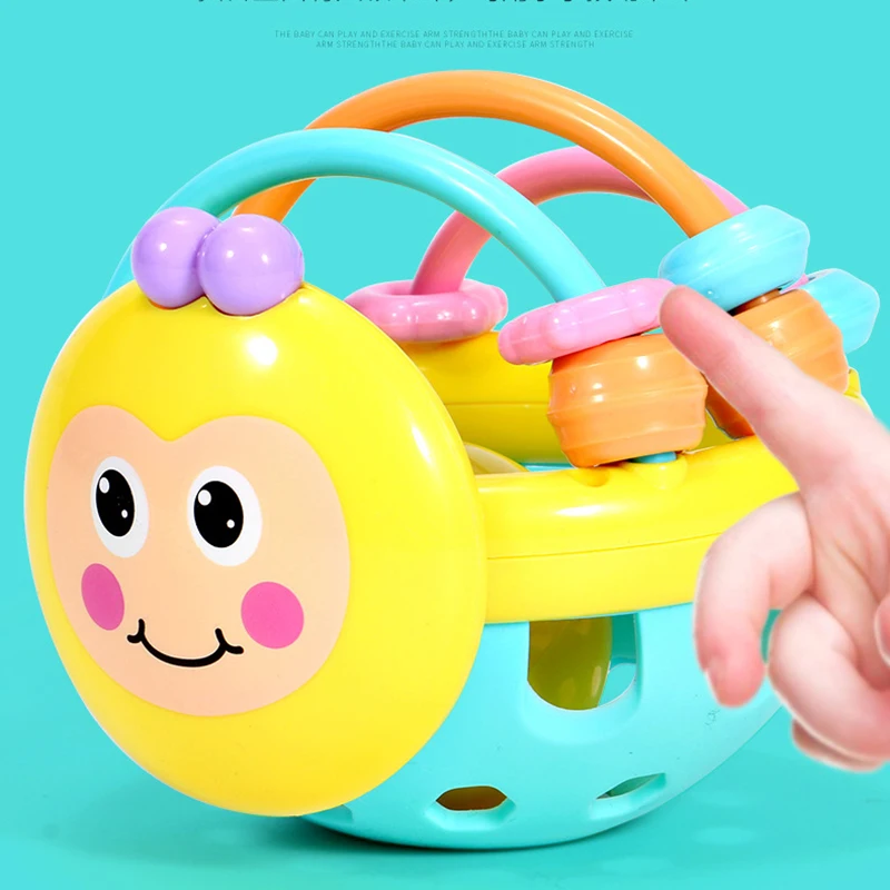 Детская игрушка, мягкая погремушка, шар, ручной стук, колокольчик, игрушка, погремушка, детский Интеллектуальный мяч, детская игрушка, ручной Колокольчик, погремушка, резина