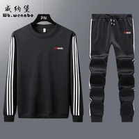pure cotton sportswear fall fashion long sleeved cotton jersey men leisure clothing outdoor sports wear suits
