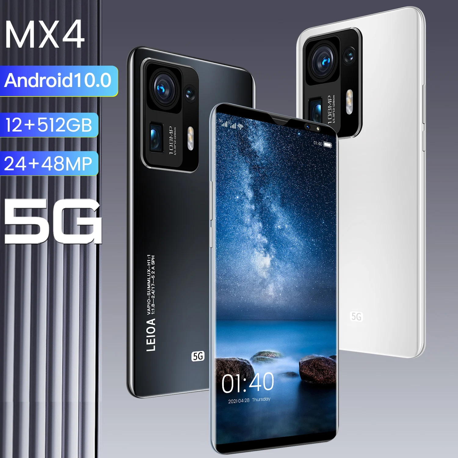 

Global Version New MX4 5.5 Inch 12GB+512GB ROM Mobile Phone MTK6572 10-core 4800mAh GPS Google Play 4G LTE 5G Unlock Smartphone