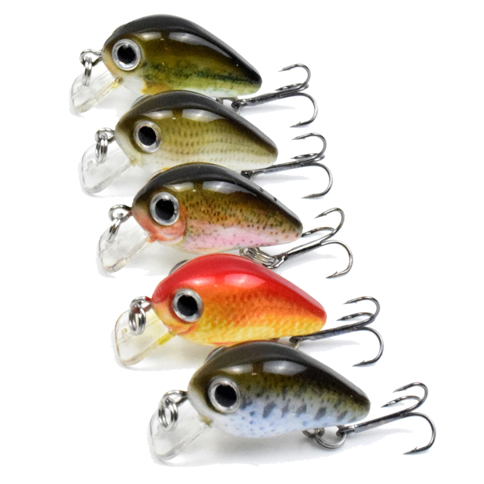 1.1in тонущие рыболовные приманки твердые с тройным крючком спасательная