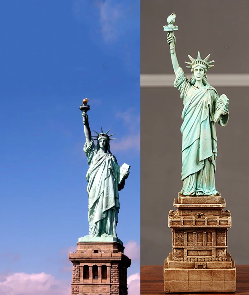 Смоляные модельные дудлы места назначения Liberty enjoying мировая архитектурная