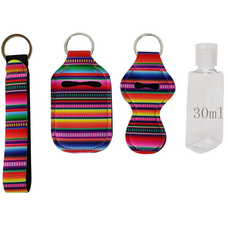 

4 шт больше дизайн неопреновый держатель для дезинфицирующего средства для рук с ремешком на руку брелок Гигиеническая Помада Держатель 30 м...