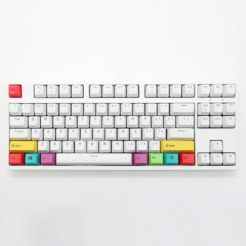 

Replaceable Mac/WIN Mechanical Keyboard Keycaps OEM Profile PBT CMYK Modifiers 10 Keys -Laser Engraved Keycaps
