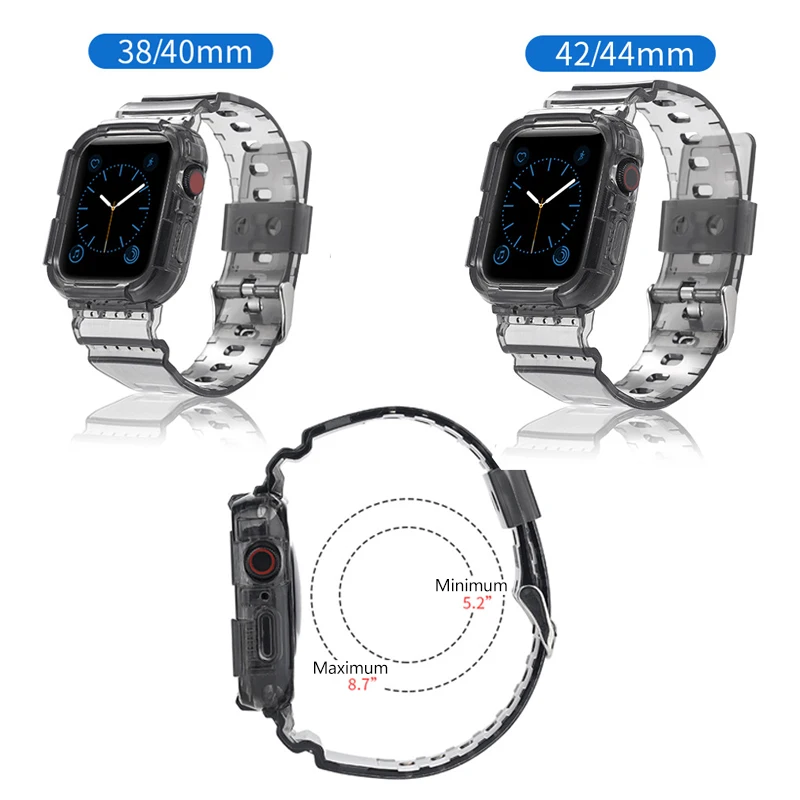 Case+Strap For Apple Watch 8/7 45mm 41mm Band Protection Smartwatch 321 42mm38mm Bracelet for iWatch Series SE654 40mm44mm Cover