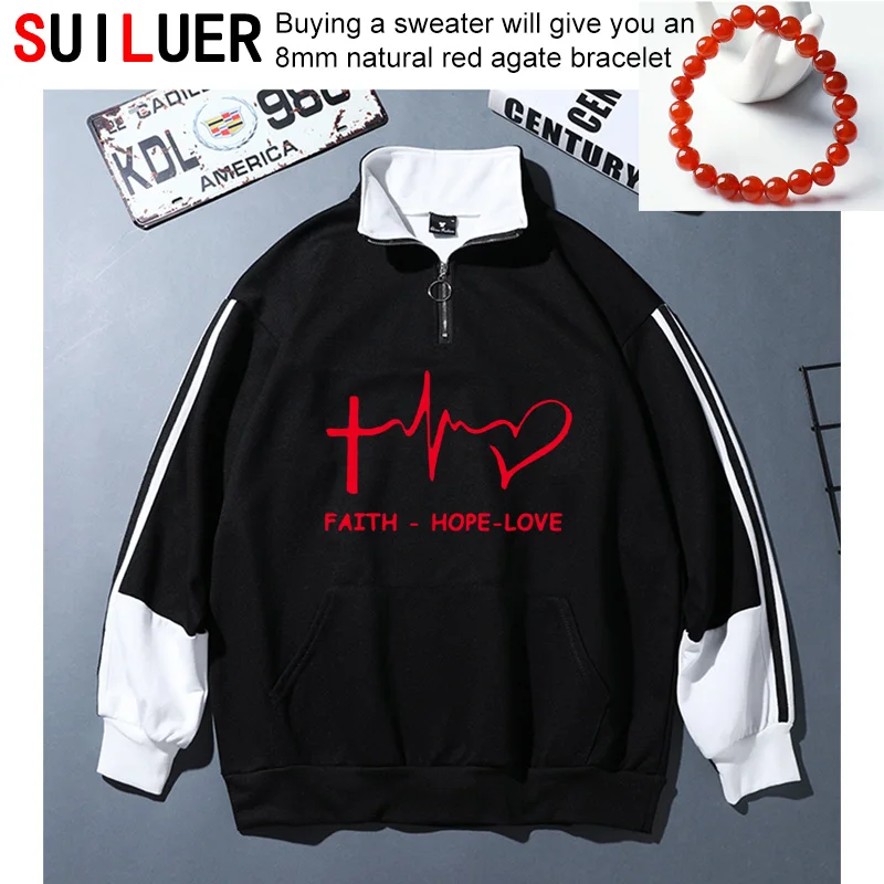 

New Style Faith Hope Love Christian Sweatshirts Funny christianity god Hoodies Gift Women Men Casual Long Sleeve Pullovers