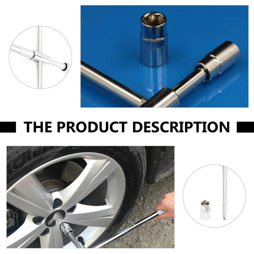 

Car Tire Repair Universal Lug Wrench 4-way Cross Wrench Heavy Duty Wheel Wrench