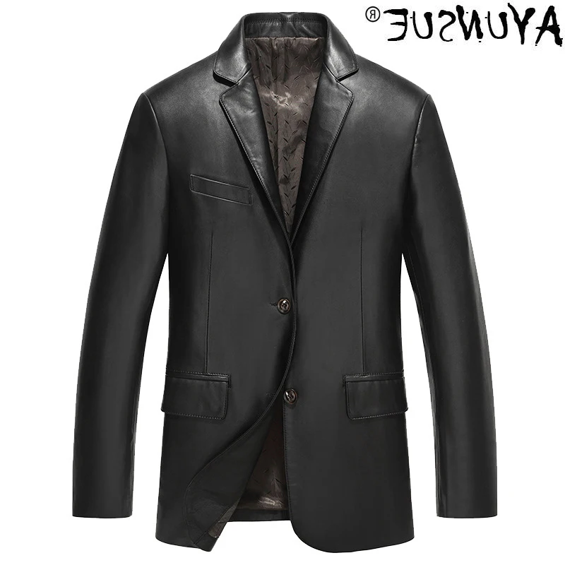 

Azunrue leather - men's genuine jacket, sheepskin coat, jacket and leather garment 2021 61z6602