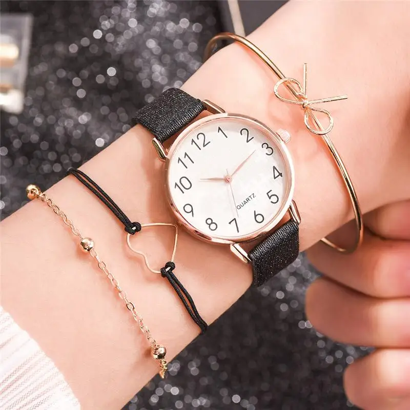 

Women Fashion White Watch Quartz Leather Ladies Wristwatches 2020 New Brand Simple Number Dial Woman Clock Montre Femme 32mm 8mm