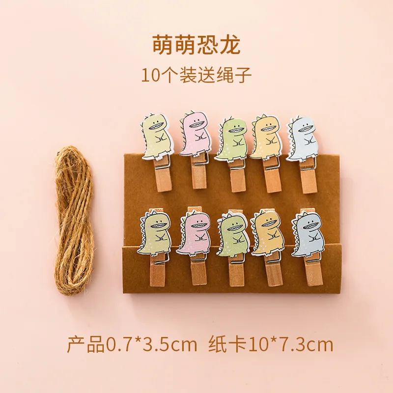 

Cactus Flower Cartoon Wooden Clips Clamp Wood Photo Clips