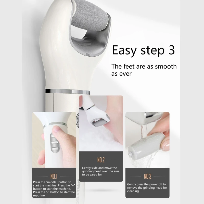 

Electric foot callus remover, USB portable electric vacuum suction foot grinder, foot file pedicure and foot care tool U1JE