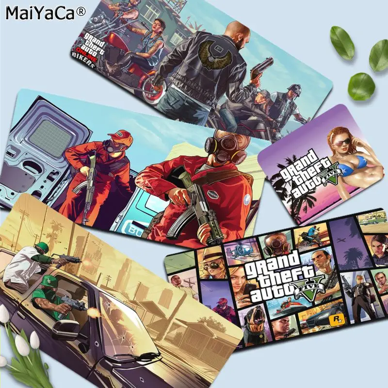 

Большой игровой коврик для мыши GTA 5, лидер продаж, XL, с фиксирующими краями, длинный Настольный коврик для офиса, милый Настольный коврик для ...