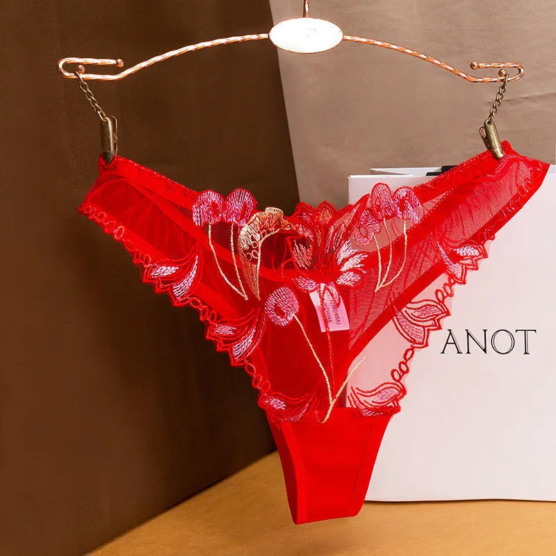 Сексуальные сетчатые полностью прозрачные стринги с вышивкой сексуальное