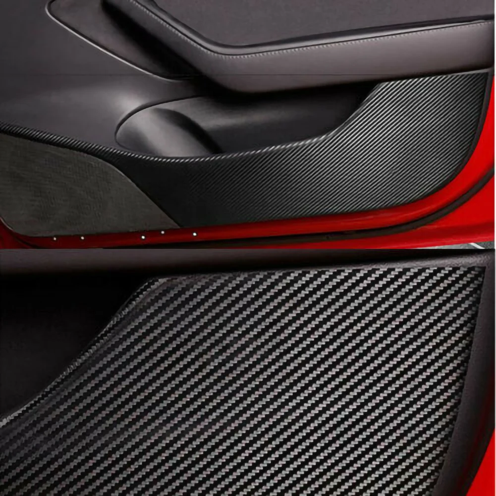 Car PVC Carbon Fiber Anti-Kick Pad Protector Mat Cover Sticker For Tesla Model S | Автомобили и мотоциклы