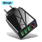 Зарядное устройство Elough, 18Вт, QC3.0, 3,1 А, 3xUSB Type-A, черныйбелый