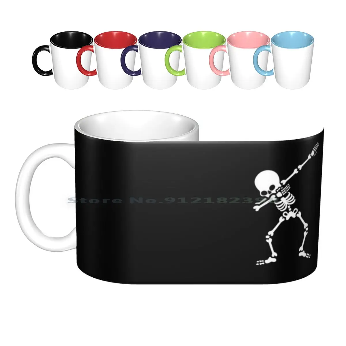 

Dabbing Skeleton ( Dab ) Ceramic Mugs Coffee Cups Milk Tea Mug Trick Or Treat Dabbing Dab Dance Hip Hop Halloween Creepy Bones
