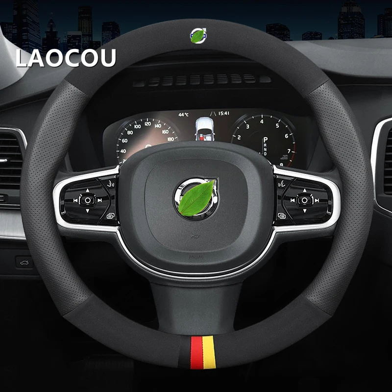 

Для VOLVO S40 S60 S80 S90 XC40 XC60 XC90 V40 V50 V60 V90 2019 воздухопроницаемые аксессуары для стайлинга чехол для рулевого колеса автомобиля кожа
