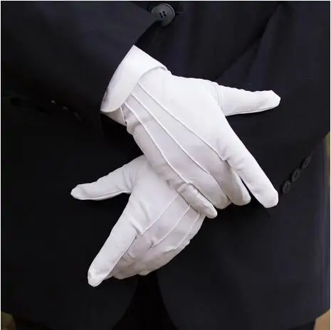 

1Pair White Formal Gloves Tactical Gloves Tuxedo Honor Guard Parade Santa Men Inspection Magician Honor Guard Winter Party Glove
