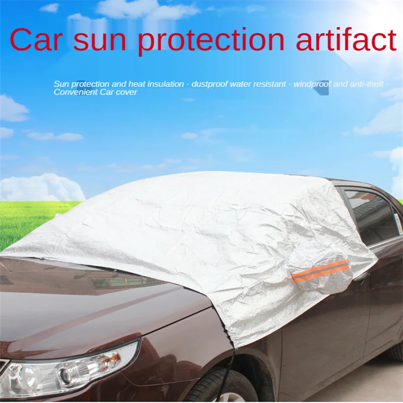 

Waterproof Sunscreen Uv Protection Aluminum Film Front Windshield Half Jacket Front Sunshade
