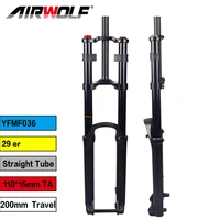 dh suspension mtb fork 29 boost mountain bike fork travel 200mm alloy free shipping u s thru axle 11015mm bicycle forks 29er