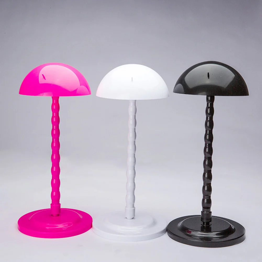 1PC Solid Color Wig Stands Plastic Hat Display Wig Head Holders 30Cm Mannequin Head/Stand Portable Folding Plastic Wig Stand
