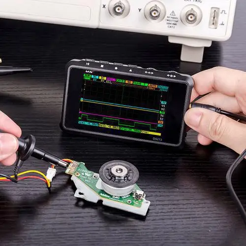 DS213 Мини цифровой осциллограф Портативный ЖК дисплей 4 канала 15 МГц 100 мс/с USB