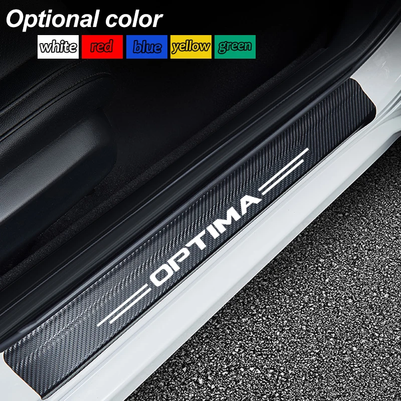 4 шт. углеродного волокна Накладка авто край двери полосы на подоконник протектор
