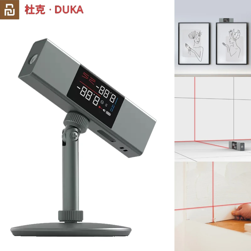 

DUKA LI1 лазерный транспортир Цифровой Инклинометр измерение угла 2 в 1 лазерный уровень линейка Type-C зарядка лазерное измерение для дома