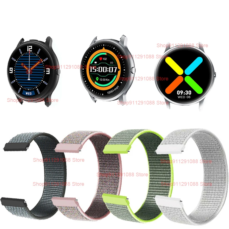 

22MM Nylon Loop Strap For IMILAB KW66/KW76/G1 Smart Watch Band Women Sports Bracelet For Xiaomi Haylou RT LS05S/RS3 LS04 Correa