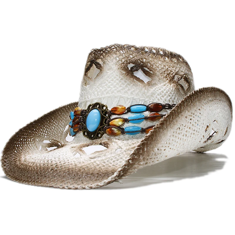 Летняя женская и мужская соломенная шляпа в стиле ретро с широкими полями для