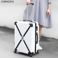 chengzhi 20242628inch high capacity aluminum frame rolling luggage spinner suitcase wheels men women trolley travel bag