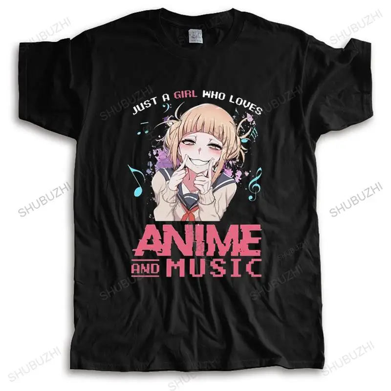 Крутая футболка с аниме только девушка которая любит музыку химико Тога Мужская