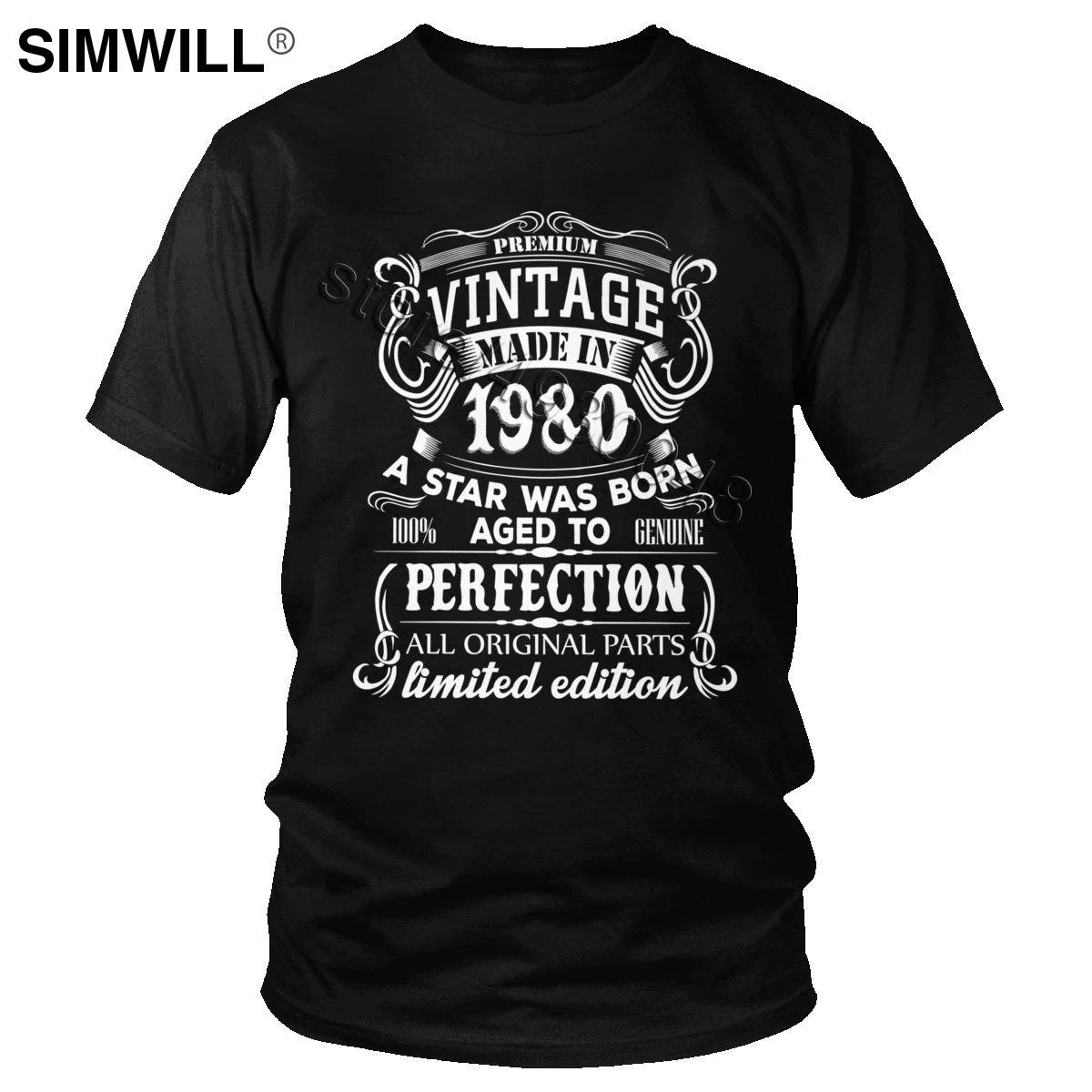 

Vintage Made In 1980 Tshirt Men Short Sleeve 40th Birthday Gift Tee 40 Years Old Tops Fashion T Shirt Cotton Anniversary T-Shirt