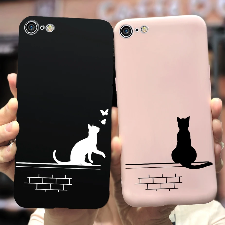 Милый мультяшный чехол для iPhone 7 8 Plus мягкий силиконовый из ТПУ задняя крышка