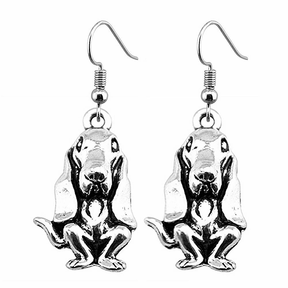 Женские серьги-подвески в виде собаки 25x14 мм 1 пара
