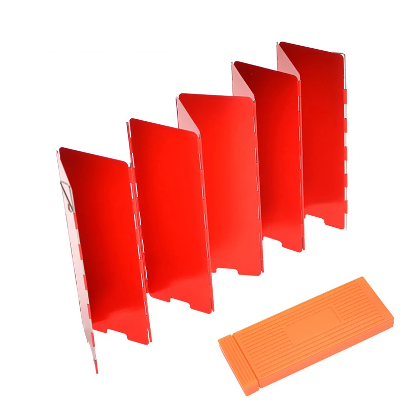 

10PCS Foldable Stove Windshield with Storage Case Lightweight Outdoor Camping Stove Windshield Camping Stove Accessories