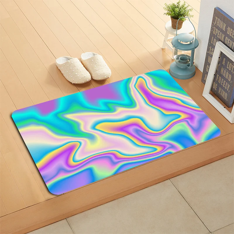 HEARMNY Новое поступление голографические фоны коврик для двери домашний машина