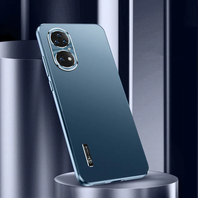 

P50 Pro Magnetic Metal Bumper Phone Case For Huawei P50 Pro Cases Shockproof Matte Acrylic Hard PC Cover For Huawei P50 Coques