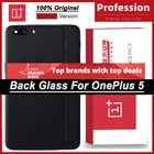 100% оригинальная задняя крышка батарейного отсека чехол для OnePlus 5 1 + 5 A5000 с объективом камеры и кнопками питания и громкости
