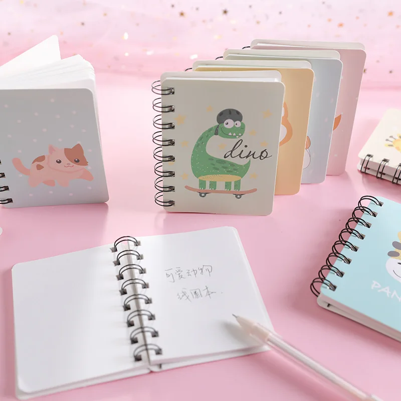 Kawaii DIY Student A7 Paper Notebook Coil Note Book Mini Spiral Planner Organizer Cute Personal Diary Journal Composition | Канцтовары
