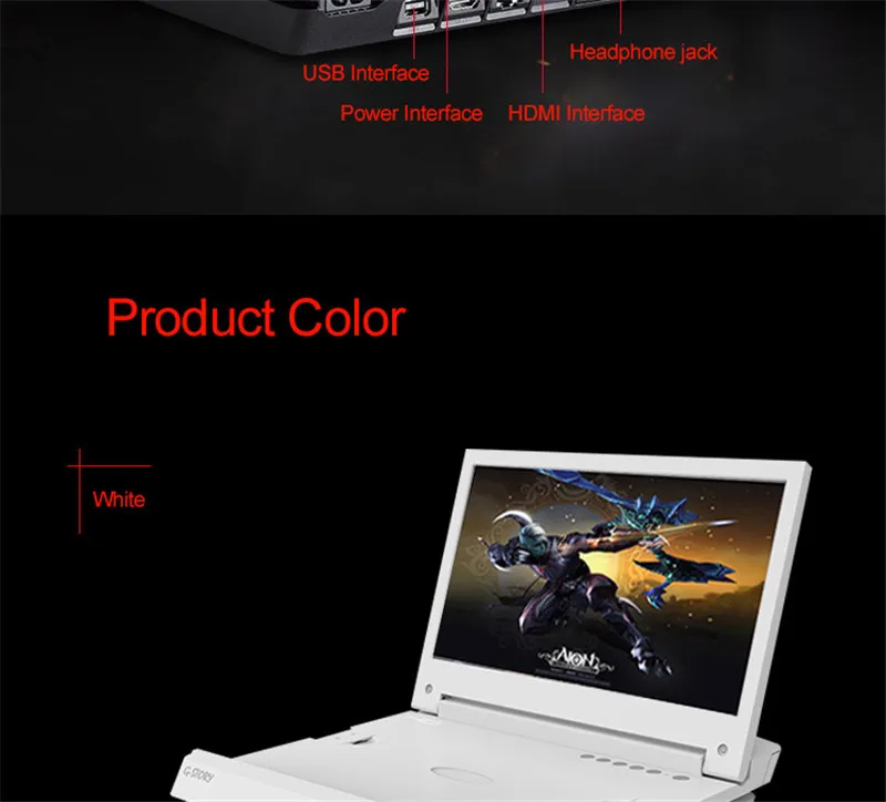 G-STORY 11,6 ''ips FHD 1080P Портативный игровой монитор для ухода за глазами для PS4 тонкий с FreeSync HDMI кабель динамик игровой дисплей
