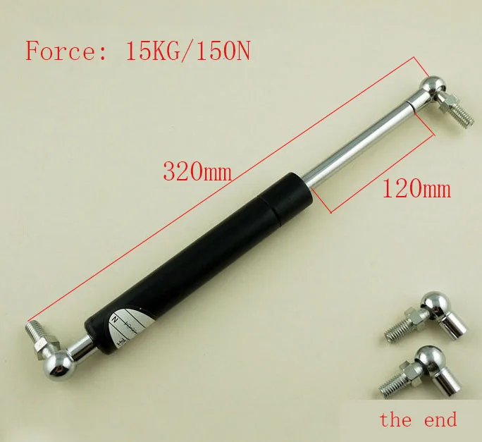 

120pcs 18-8mm 50n not 150n 320mm central distance, 120mm stroke, Ball End Lift Support Auto Gas Spring, Shock absorber
