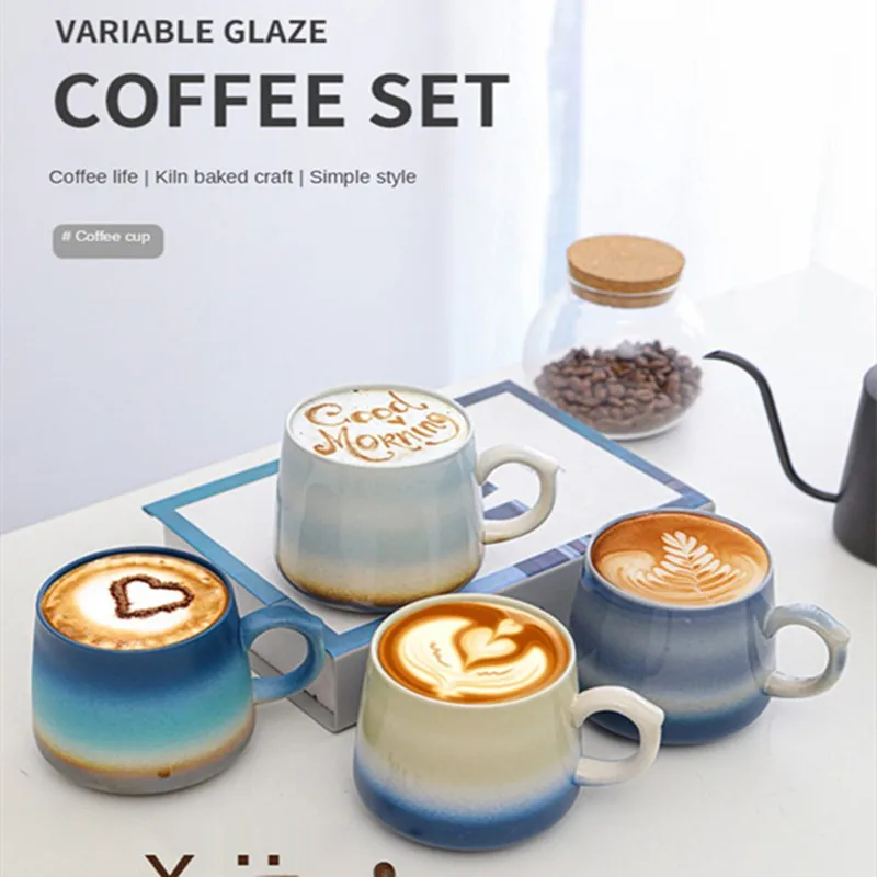 

Japanese Ceramic Mug Coffee Cup Milk Drink Water Cup DIY Creative Home Office Couple Gift Drinkware with Handle